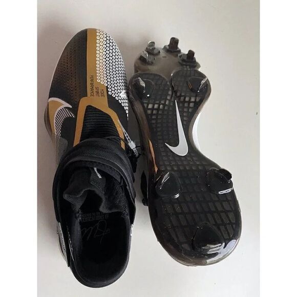 Nike Force Zoom Trout 7 Baseball Cleats Black Gold White CI3134-012 Size 13.5 - Picture 7 of 8